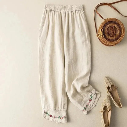 CD | Pantaloni retro în stil etnic