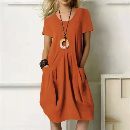CD | Rochie midi casual cu buzunare