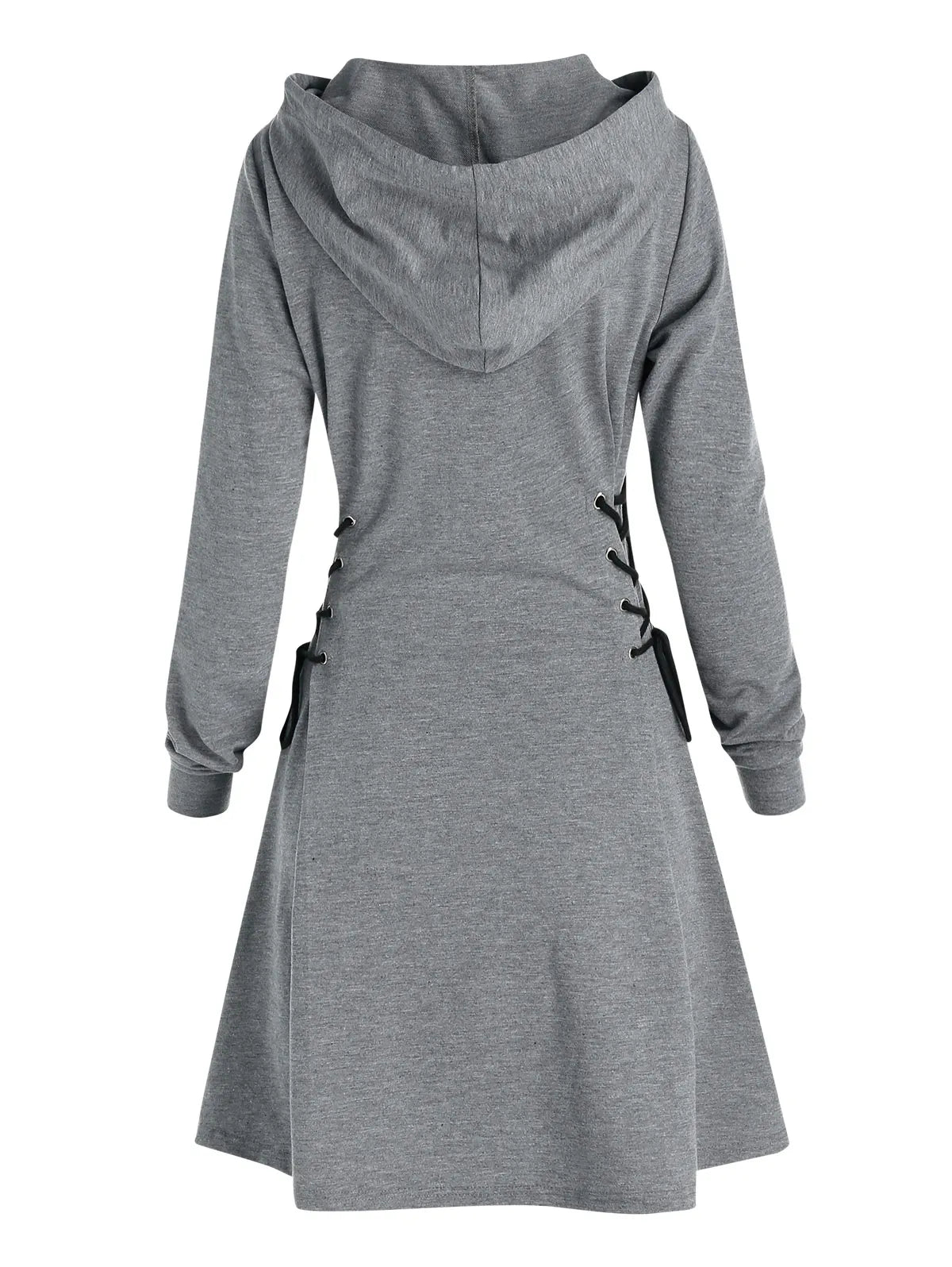 CD | Rochie midi casual-chic cu glugă