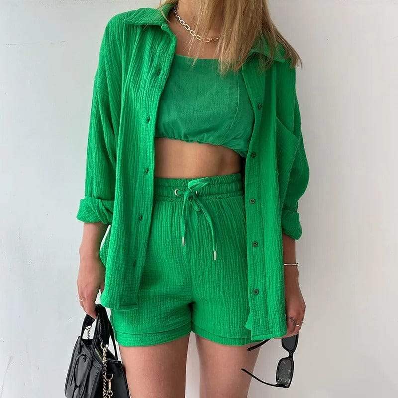 CD | Trend - Cămașă aerisită și pantaloni confortabili - perfecți pentru zilele călduroase