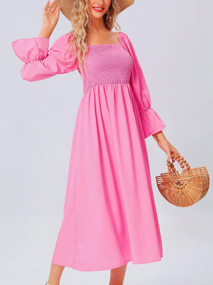 CD | Rochie midi cu mâneci bufante