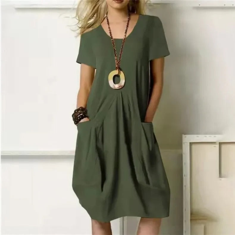 CD | Rochie midi casual cu buzunare
