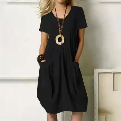 CD | Rochie midi casual cu buzunare