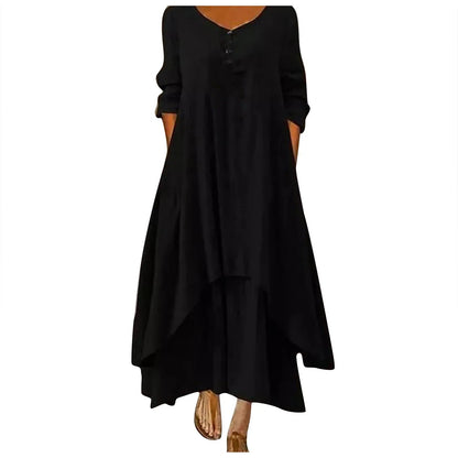CD | Rochie midi fluidă cu mai multe straturi