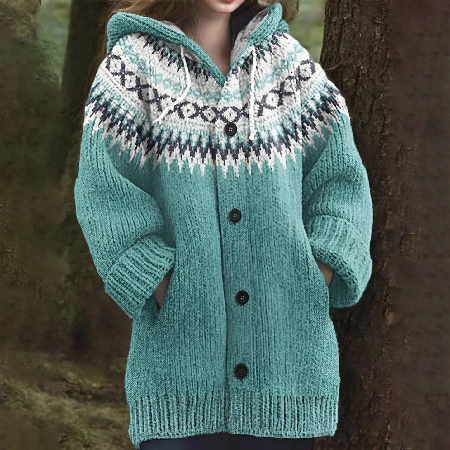 CD | Vintage jacquard doamnelor cardigan