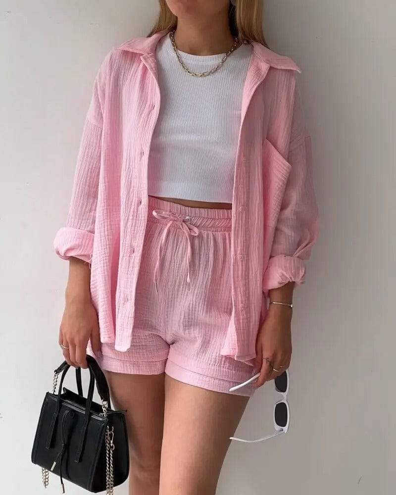 CD | Trend - Cămașă aerisită și pantaloni confortabili - perfecți pentru zilele călduroase