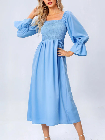 CD | Rochie midi cu mâneci bufante