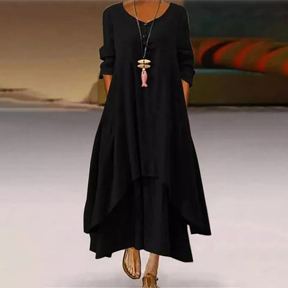 CD | Rochie midi fluidă cu mai multe straturi