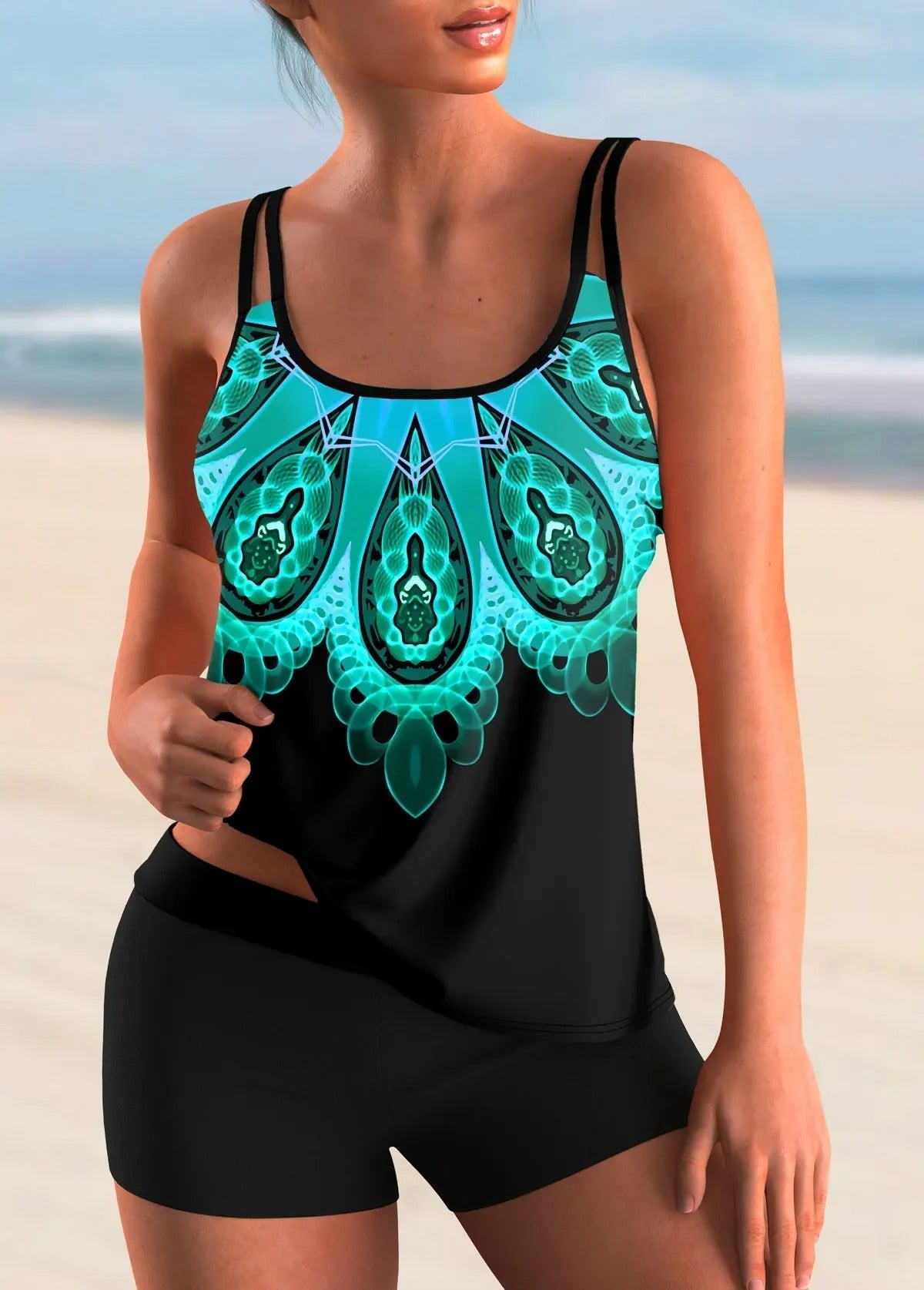 CD | Tankini ombre cu flori