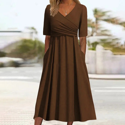 CD | Rochie maxi cu decolteu în V