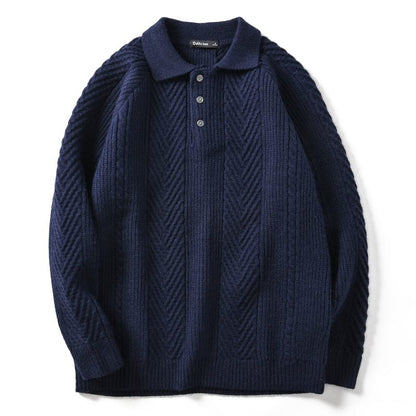 CD | Pulover polo tricotat cu guler