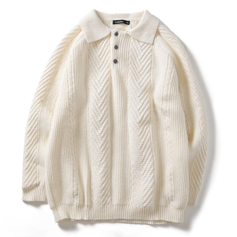 CD | Pulover polo tricotat cu guler