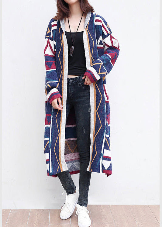 Multi Color Cotton Knit Cardigans Loose Long Sleeve Fit Sweater Coats