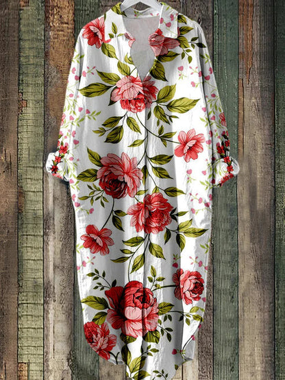 CD | Rochie midi cu nasturi și imprimeu floral