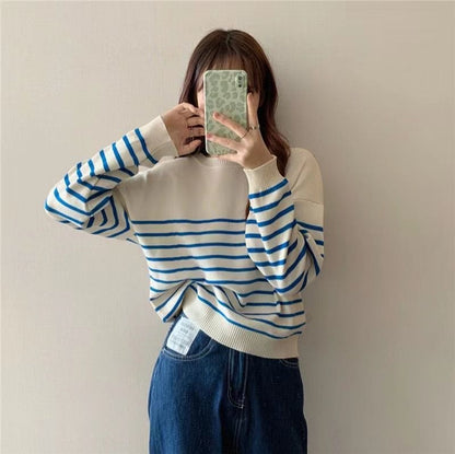 CD | Pulover solid cu gât rotund