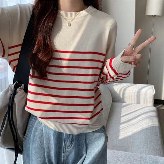 CD | Pulover solid cu gât rotund