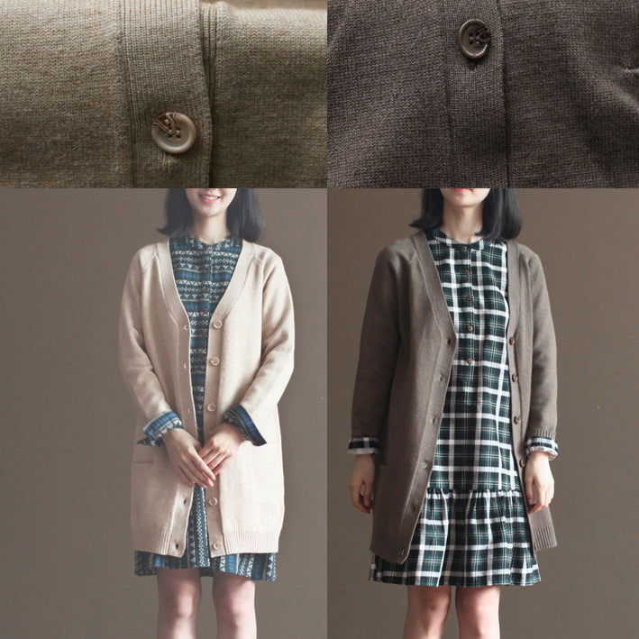 Nude Rabbit Wool Blended Sweater Coats Long Sleeve Knit Cardigans