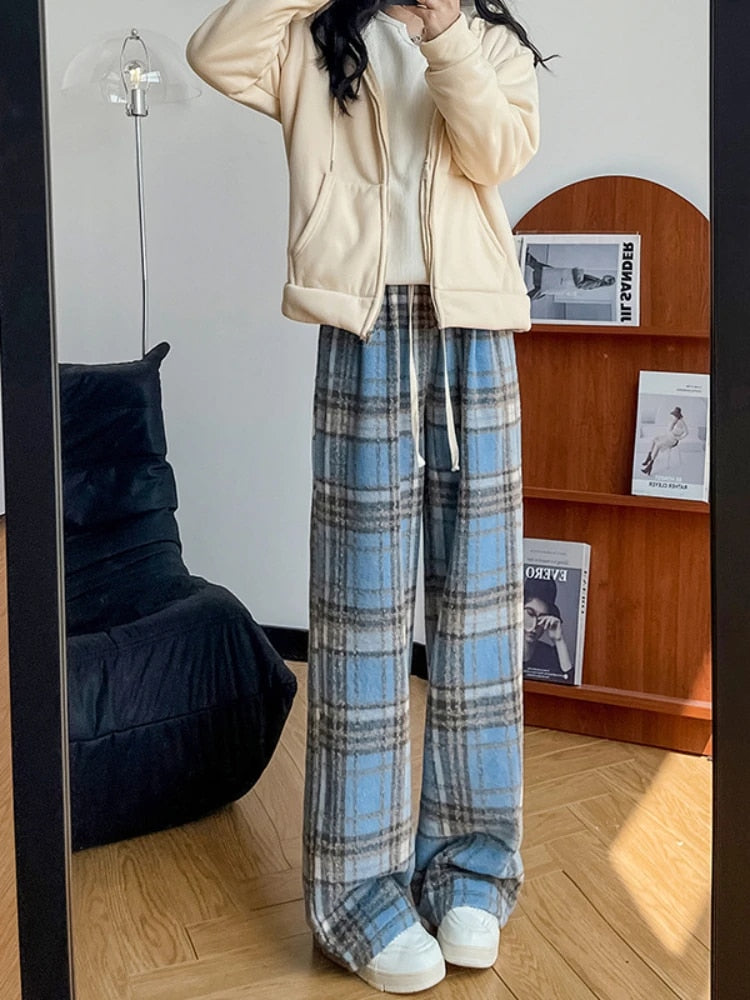 CD | Pantaloni vintage din lână tartan