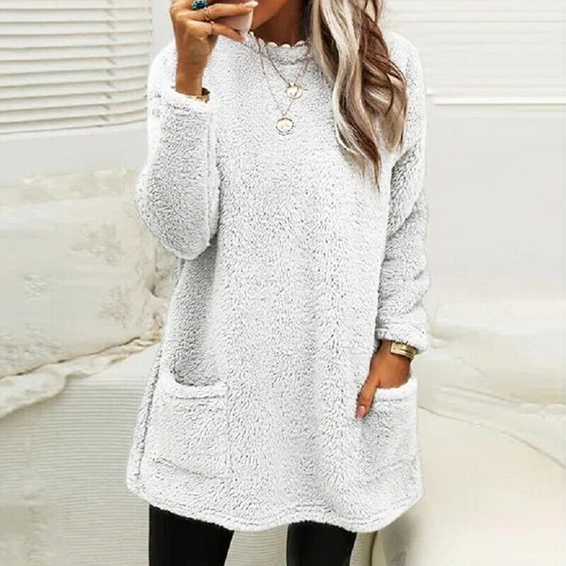 CD | Pulover confortabil din fleece cu buzunare