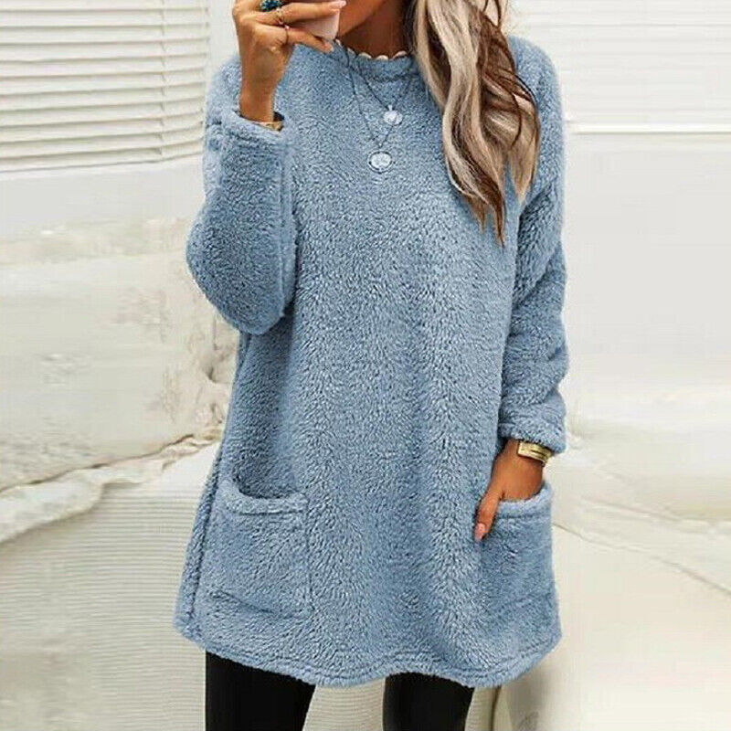 CD | Pulover confortabil din fleece cu buzunare