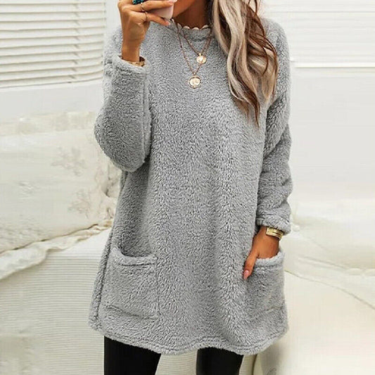 CD | Pulover confortabil din fleece cu buzunare