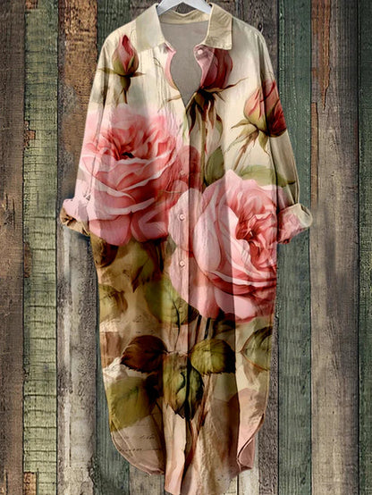 CD | Rochie midi cu nasturi și imprimeu floral