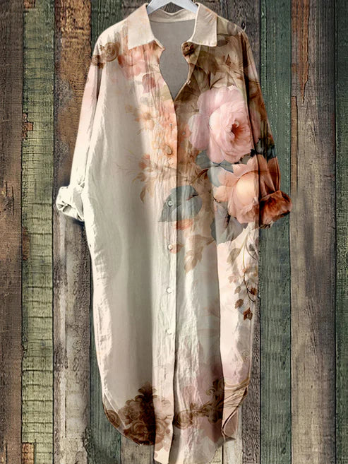 CD | Rochie midi cu nasturi și imprimeu floral