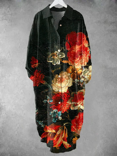 CD | Rochie midi cu nasturi și imprimeu floral