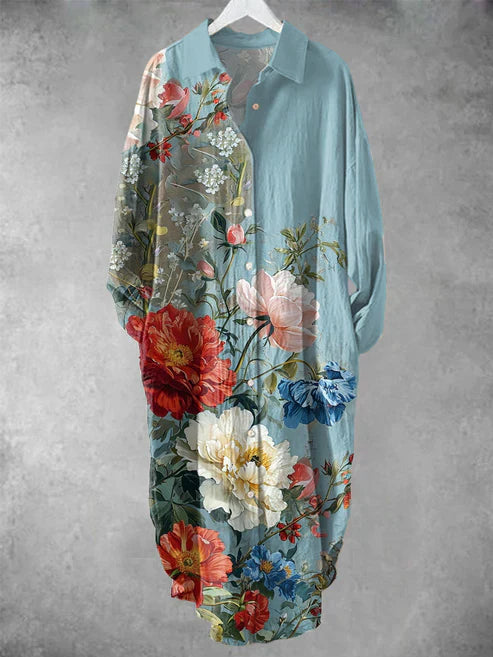 CD | Rochie midi cu nasturi și imprimeu floral