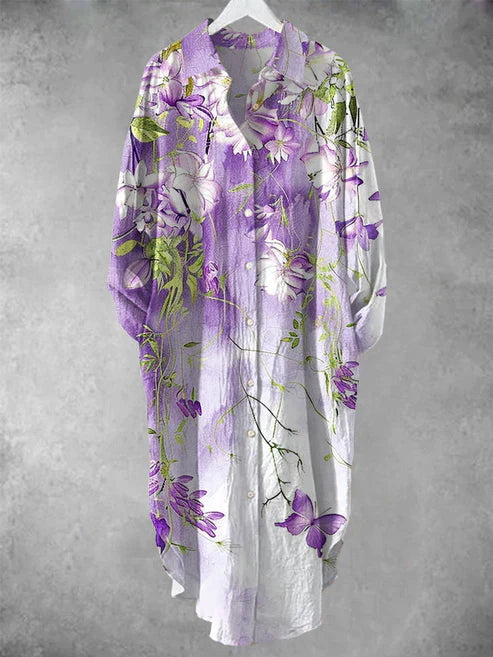 CD | Rochie midi cu nasturi și imprimeu floral
