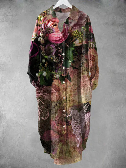 CD | Rochie midi cu nasturi și imprimeu floral