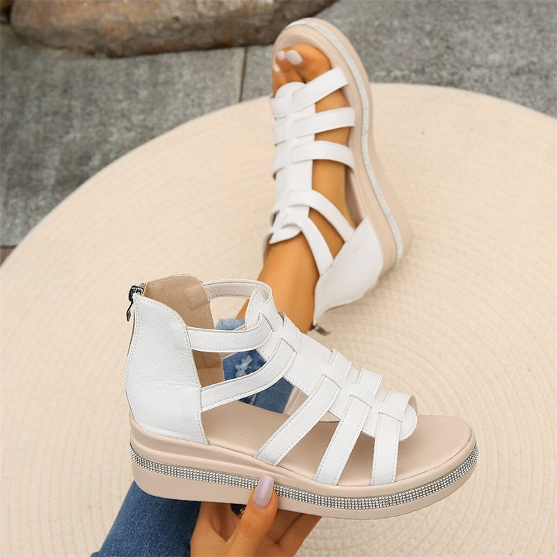 CD | Sandale wedge cu pietre