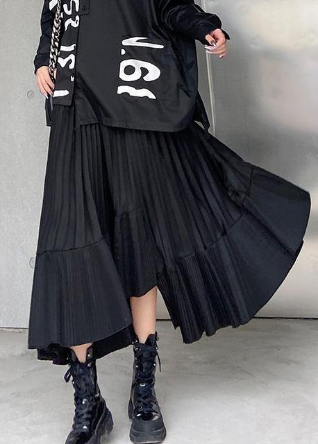 Spring High Waist Asymmetric Hem Skirts