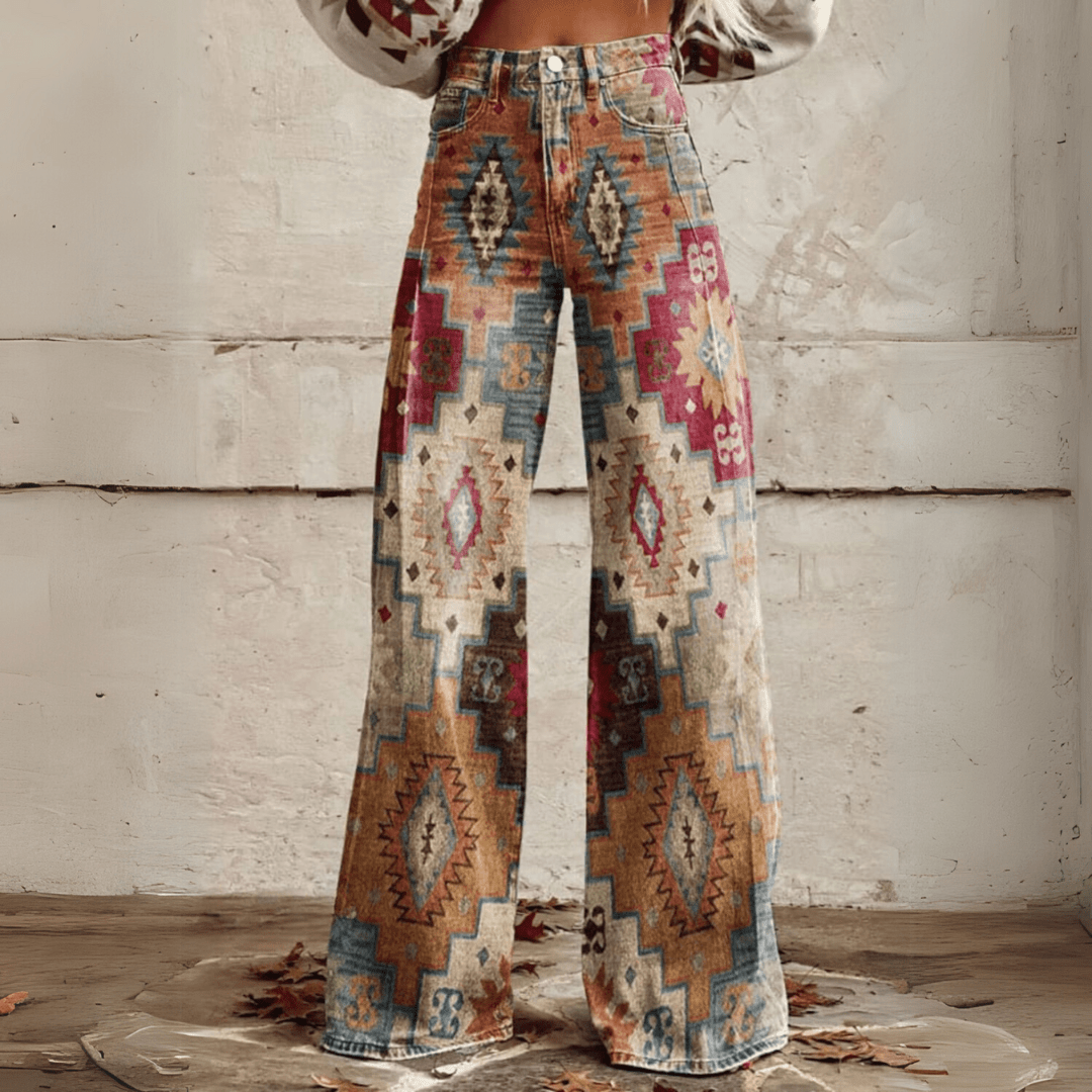 CD | Pantaloni boho de epocă trendy