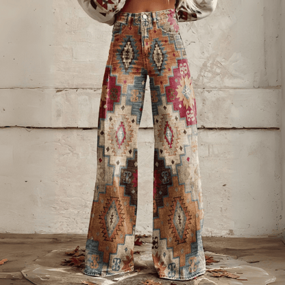 CD | Pantaloni boho de epocă trendy