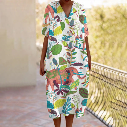 CD | Rochie maxi cu model floral