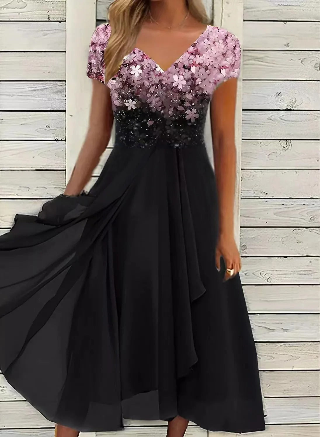 CD | Rochie maxi elegantă cu decolteu în V