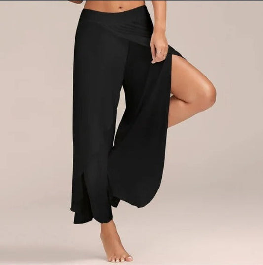 CD | Pantaloni de yoga cu croială largă într-un design monocrom