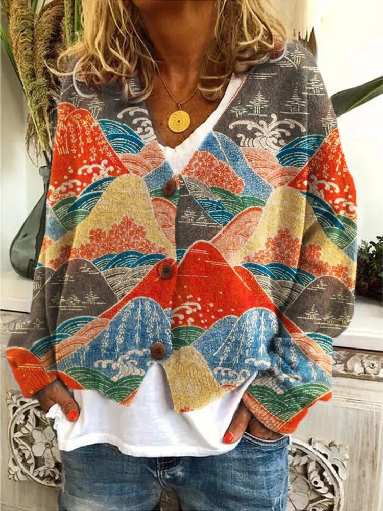 CD | Cardigan boho patchwork cu flori