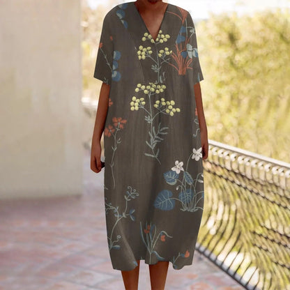 CD | Rochie maxi cu model floral