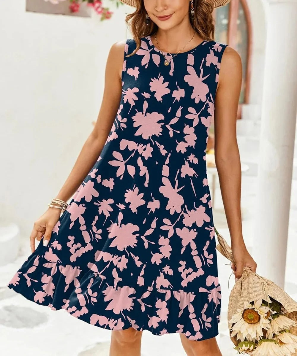 CD | Boho Print Shift Midi Dress