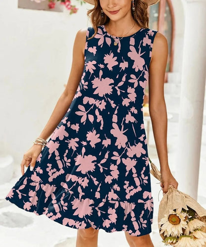 CD | Boho Print Shift Midi Dress
