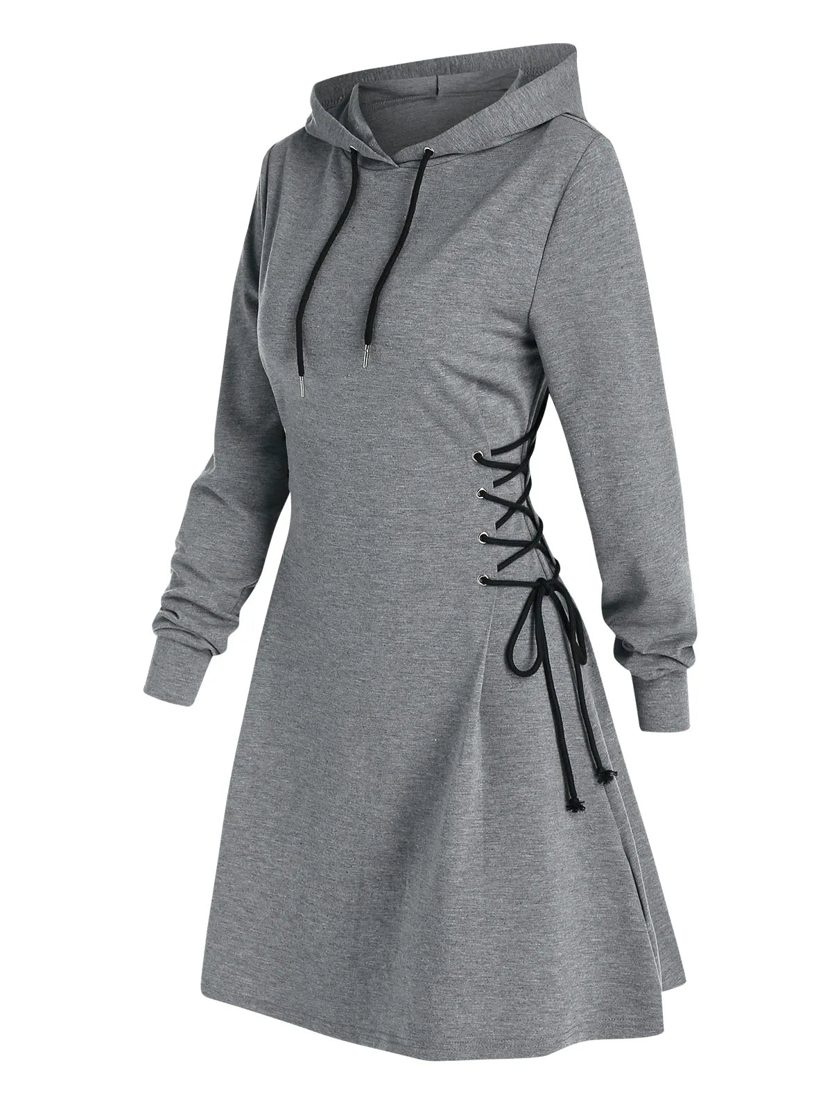 CD | Rochie midi casual-chic cu glugă
