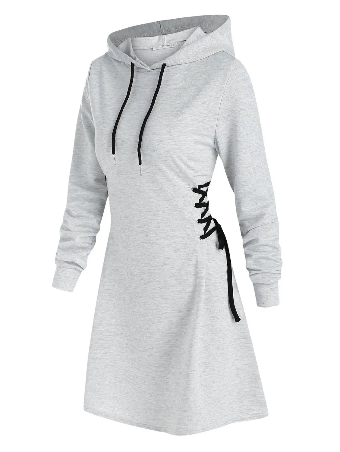 CD | Rochie midi casual-chic cu glugă