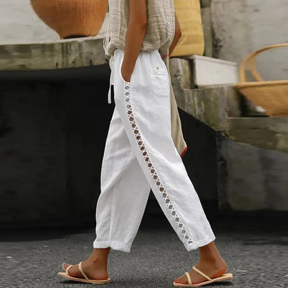 CD | Pantaloni casual cu picioare largi