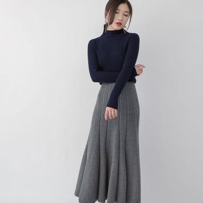 Warm Navy Cozy Sweater High Neck Pullover New Winter Sweater