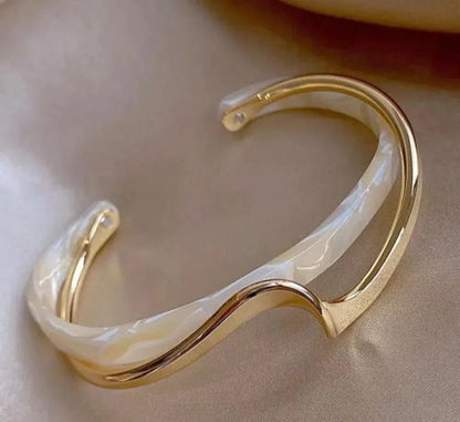 White Opal Golden Bracelet