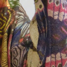 Winter New Alphabet Butterfly Print Sweater Oversize Batwing Sleeve Knit Tops