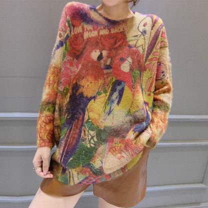 Winter Woolen Knit Tops Oversize Wild Cozy Sweater