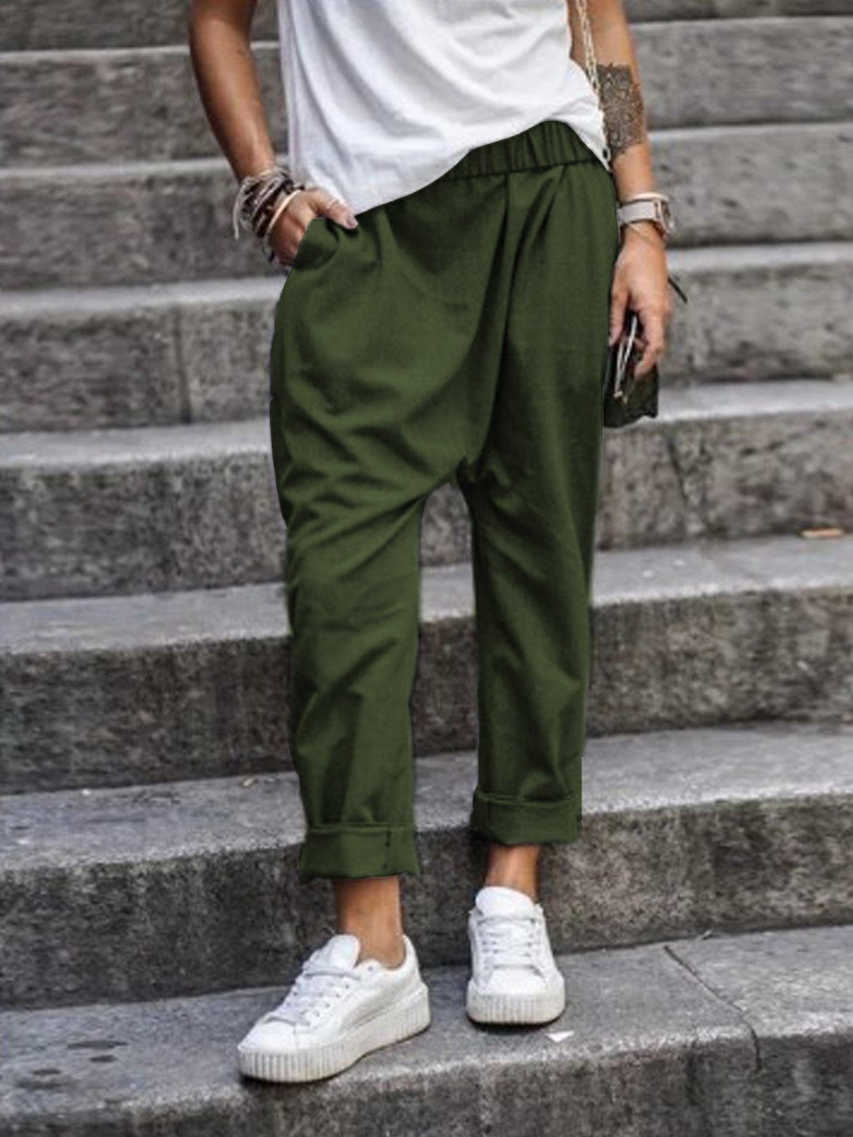 CD | Pantaloni casual din in